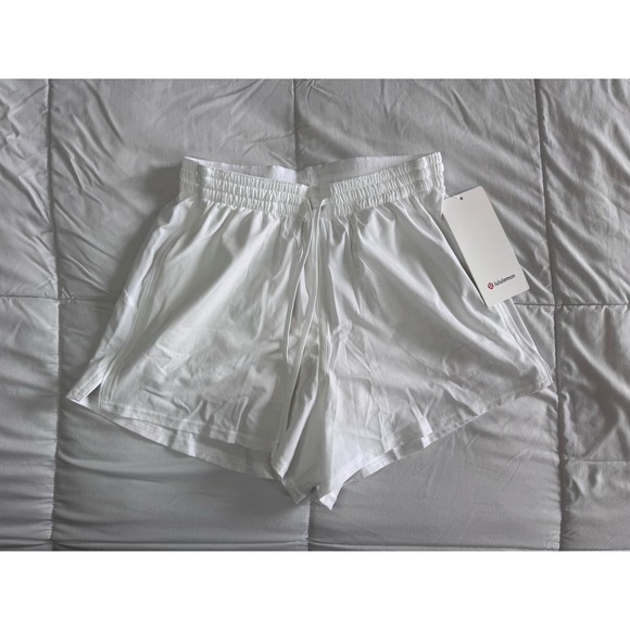 New Lululemon Court Rival High-Rise Short 3" Size 4 White, Liner Drawstring NWT - Picture 1 of 9